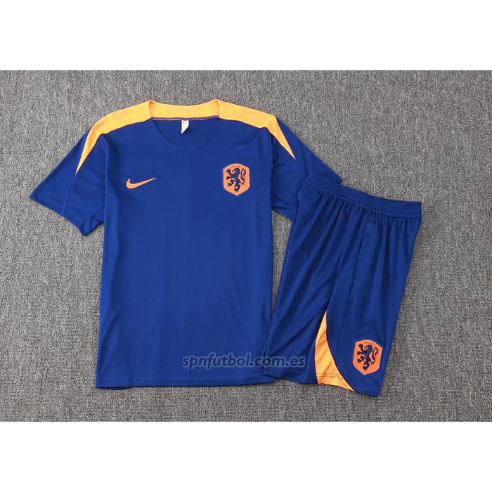 Chandal del Paises Bajos Manga Corta 2024-2025 Azul - Pantalon Corto